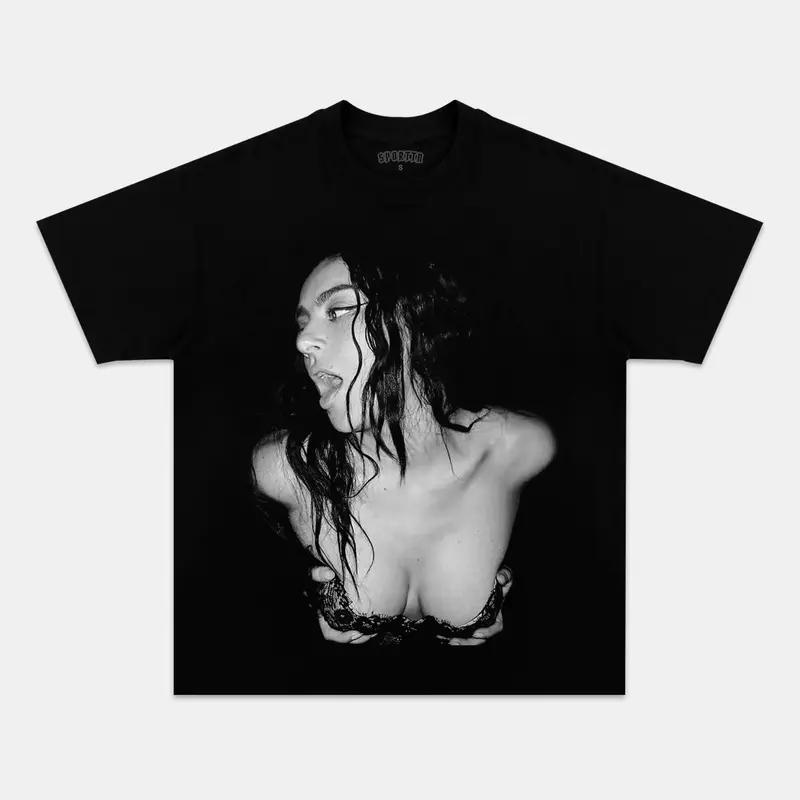 CHARLI XCX Retro Graphic Shirt Print Streetwear Y2K Clothing Shirt Men Women Hiphop Unisex Trend