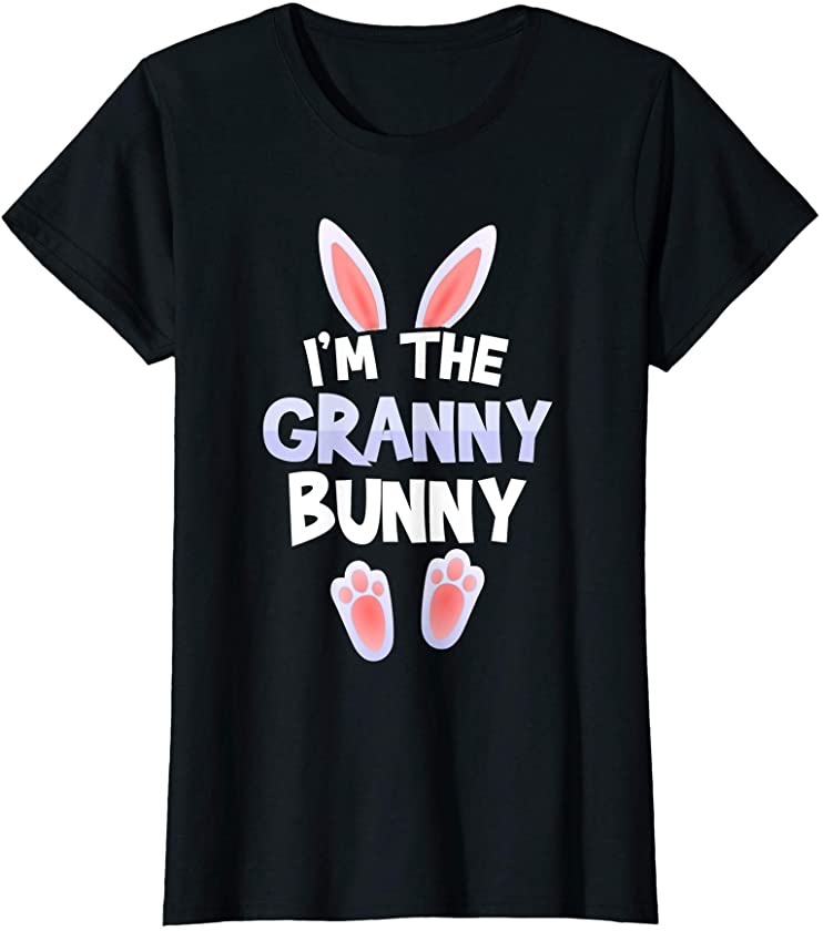 Womens Funny Cute I’m The Granny Bunny Tee Easter day Family T-Shirt