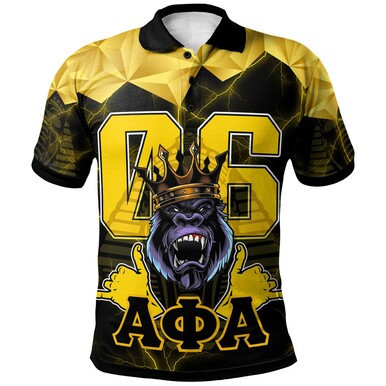 Alpha Phi Alpha Polo Shirt – Fraternity Low Poly Style And Lighting Hand Sign 1906 Polo Shirt