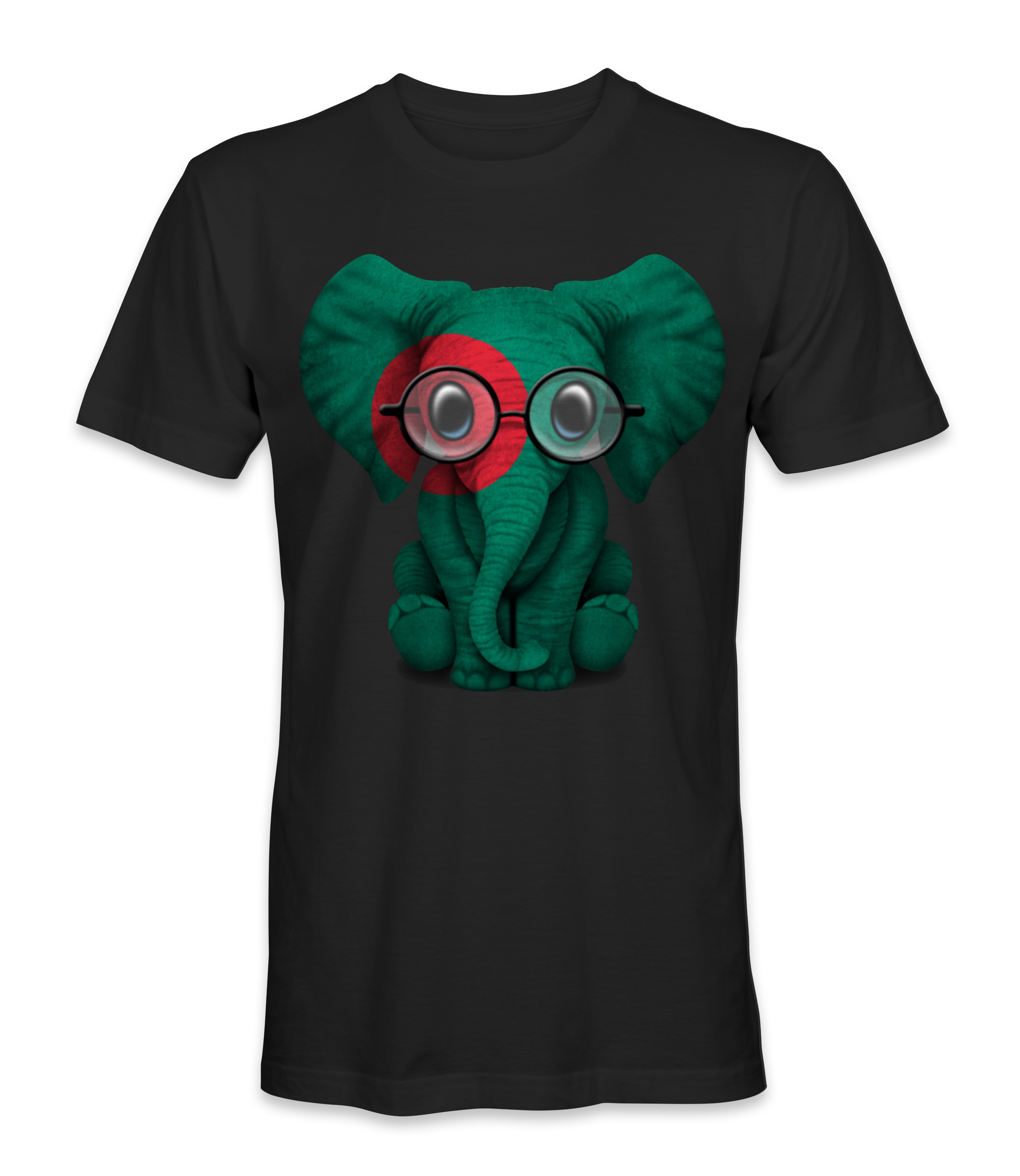 Bangladesh Country Flag On An Elephant T-Shirt