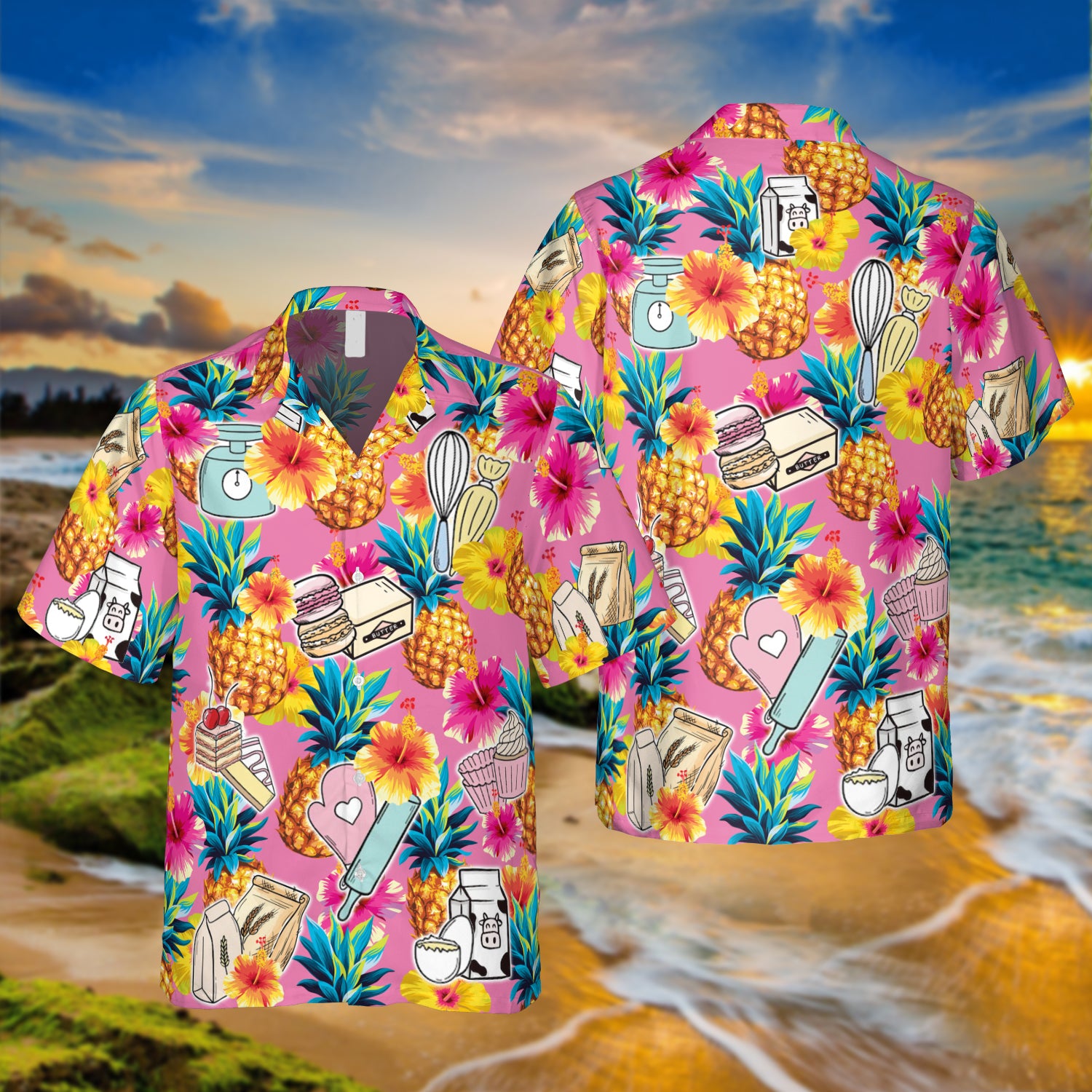 Pink Bakery Hawaii Summer Shirt Fot Her Ha68849