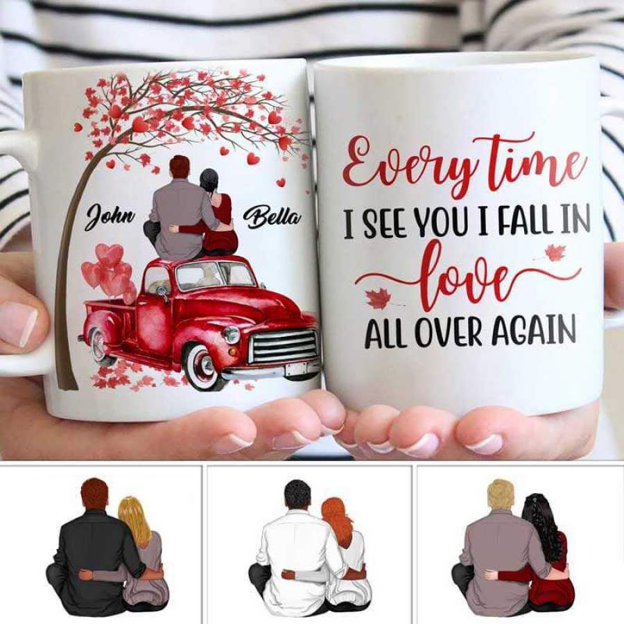 Couple Valentine Car And Tree Personalized AOP Mug