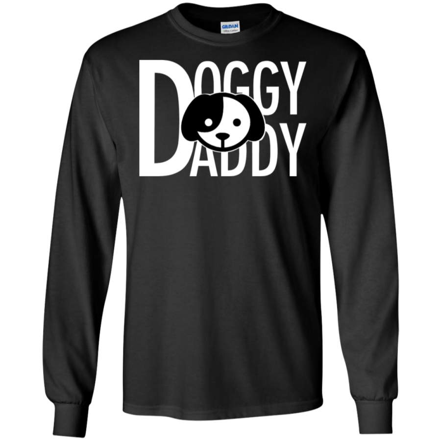 AGR Doggy Daddy Gift For Dog Lovers Funny Long T-shirt