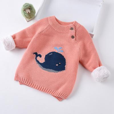 Yauamdb Kids Sweaters Winter Knitwear 18m-9y Girls Boys Cartoon Whale Pullover Baby Cashmere Children Warm Top Clothes Ly42 alx