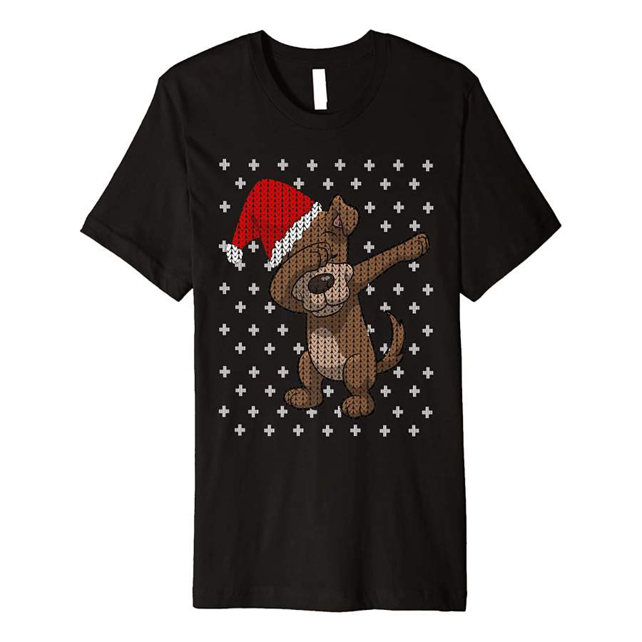 Ugly Christmas Dog Santa Hat Dab Funny X-mas Holiday Gift Premium T-Shirt Christmas Gift Ideas