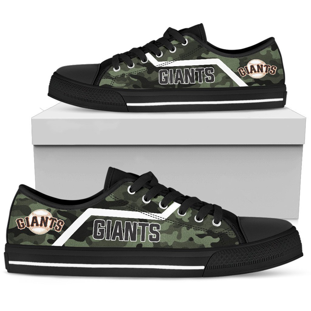 Camo San Francisco Giants Logo Low Top Shoes