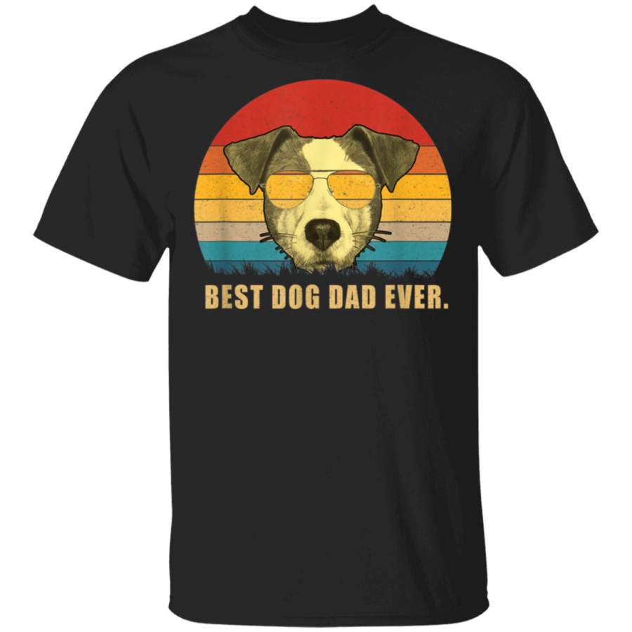 Vintage Best Dog Dad Ever T shirt Jack Russell Terrier Shirt