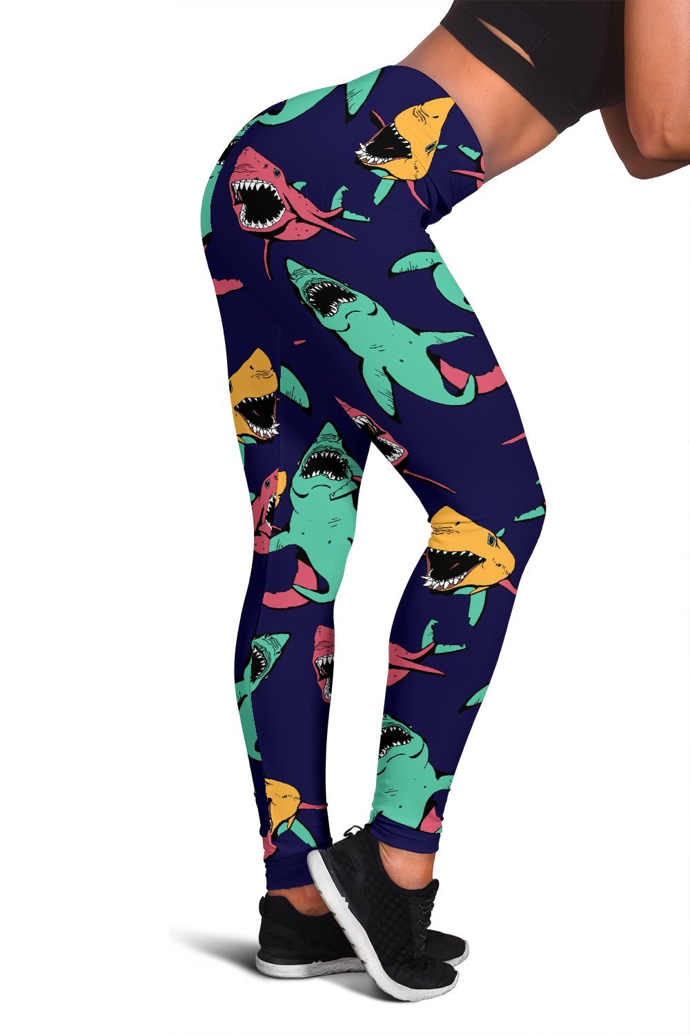 Shark Bite Pattern Women Leggings