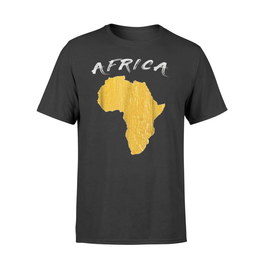 Africa African Golden Map Gift Men Women T-Shirt