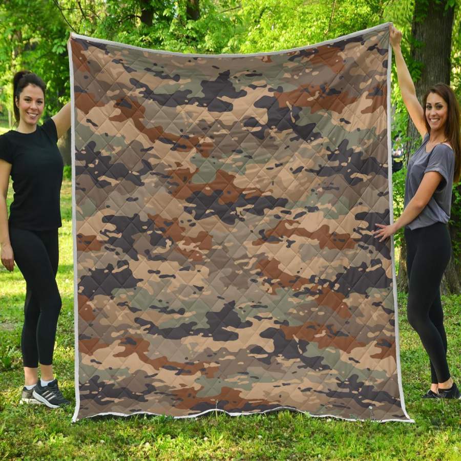 Desert Camouflage Print Quilt