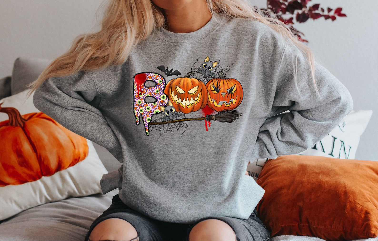 Halloween Vintage Sweatshirt, Halloween Boo Sweatshirt, Funny Halloween Sweatshirt, Halloween Matching Sweatshirt, Halloween Sweatshirt