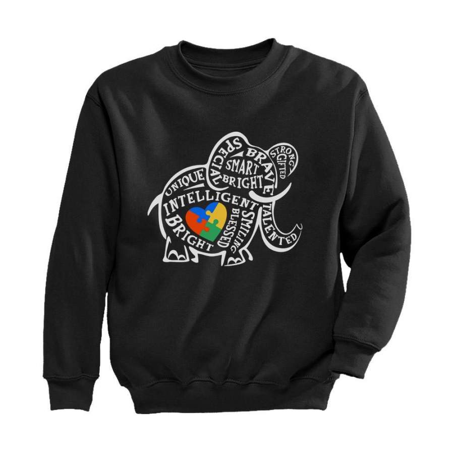 Autism Awareness Elephant Toddler/Kids Sweatshirt