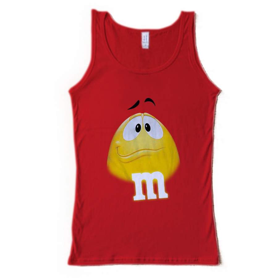 M N M Face Chocolate Candy Yellow Men’s Tank Top