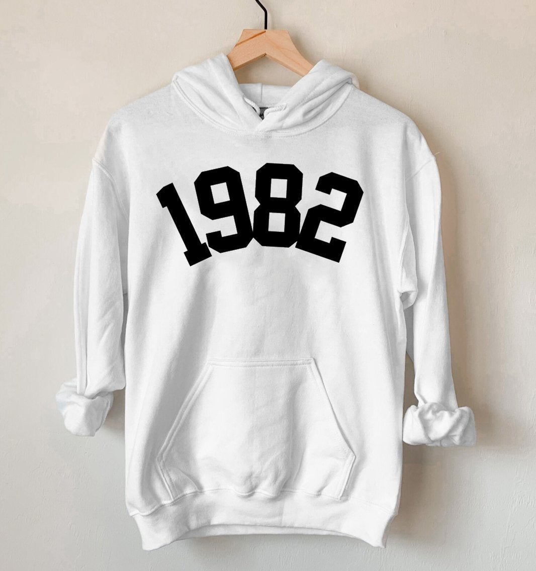 1982 Birthday Year Number Hoodie For Women, Womens 40Th Birthday Gift Hoodie, Cute Forty Birthday Gift, Awesome 40Th, 40Th In 1982 Hoodie For Her