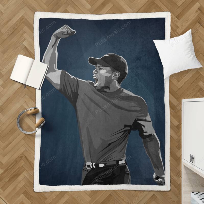 Tiger Woods Golf – Wpap Pop Art Sherpa Fleece Blanket