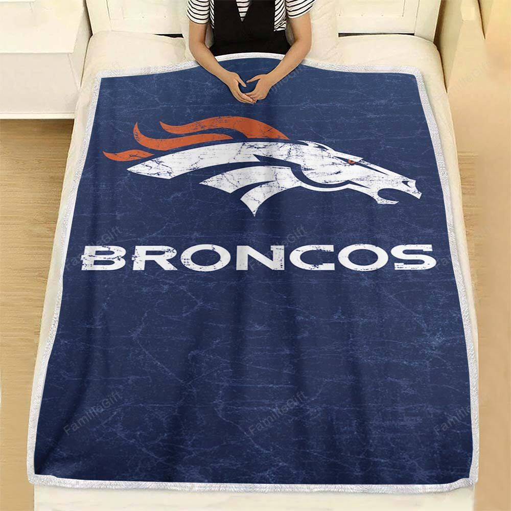 Denver Broncos Fleece Blanket – Football Soft Blanket, Warm Blanket