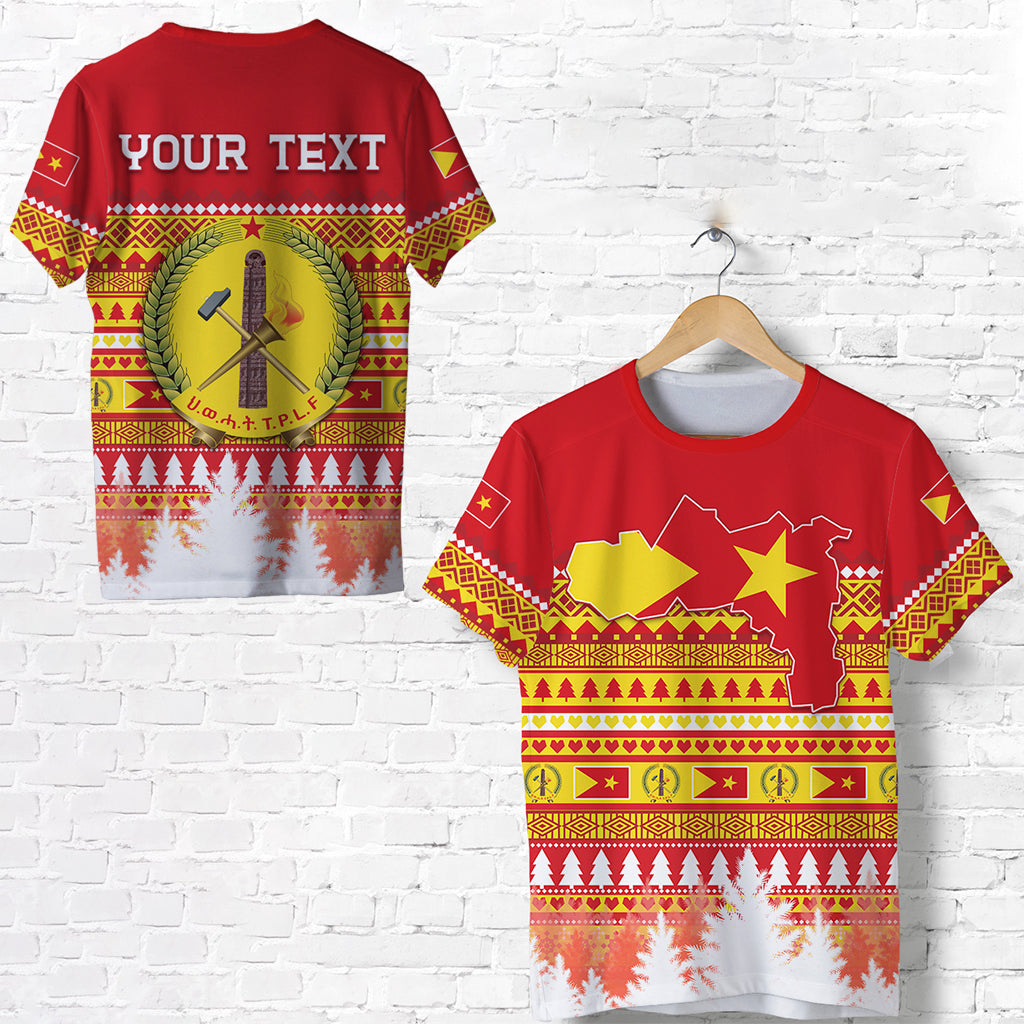 (Custom Personalised) Tigray T Shirt Merry Christmas Mix African Pattern Lt13