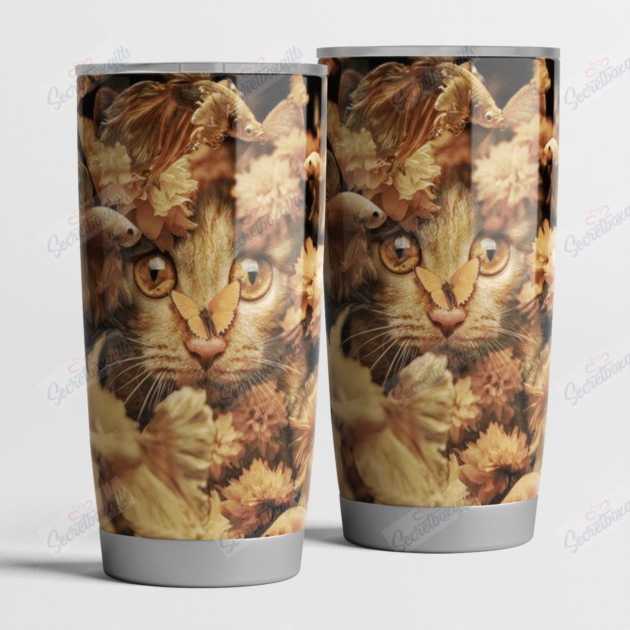 Personalized Vintage Cat Kitten Nc1411508Cl Stainless Steel Tumbler Travel Customize Name, Text, Number, Image