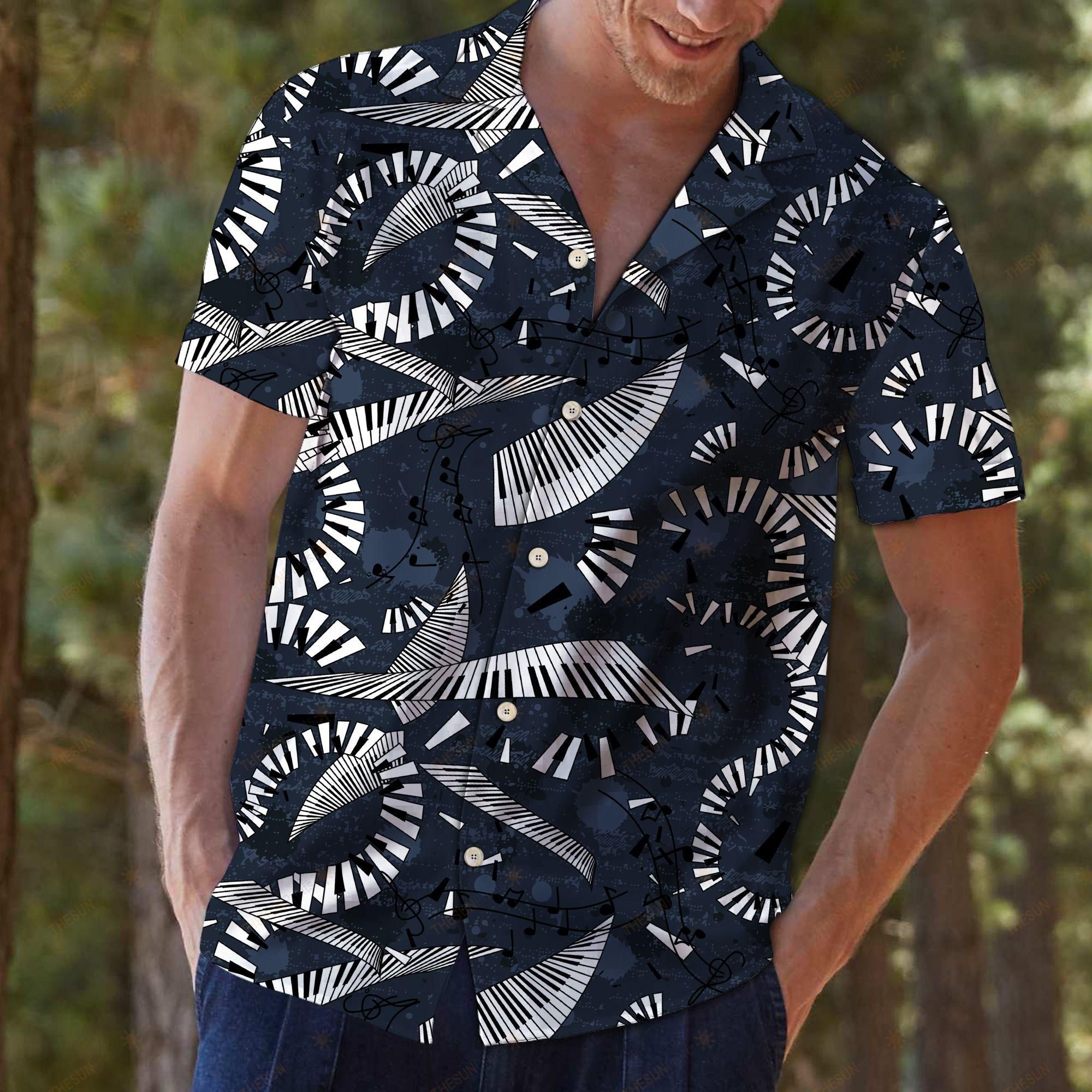 Piano Flying Hawaiian Shirt Ha65708