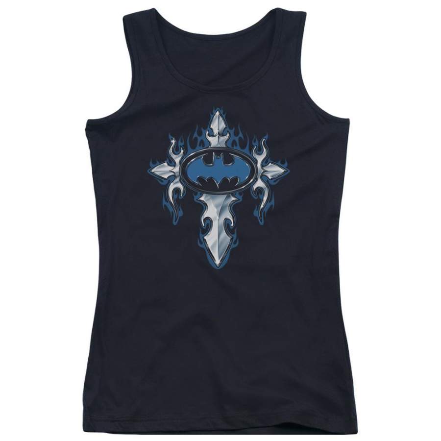 Batman – Gothic Steel Logo Juniors Tank Top