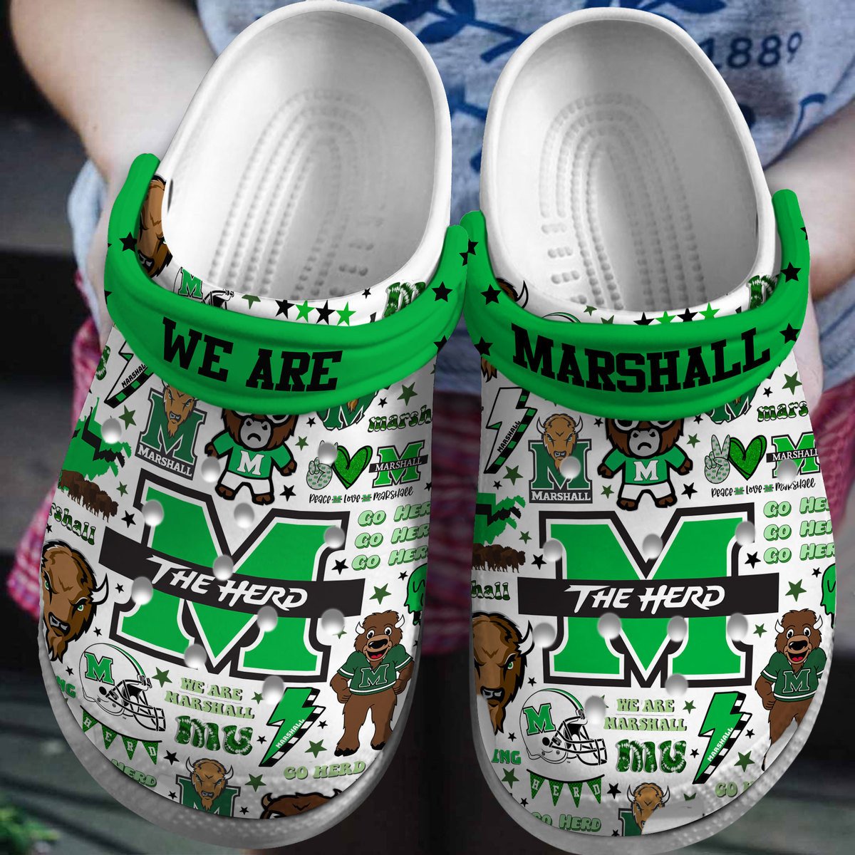 Marshall Thundering Herd NCAA Sport Crocss Crocband Clogs Shoes Comfortable For Men Women and Kids