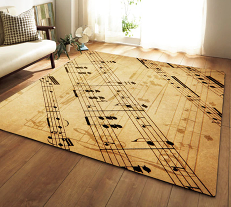 Vintage Piano Print Rug