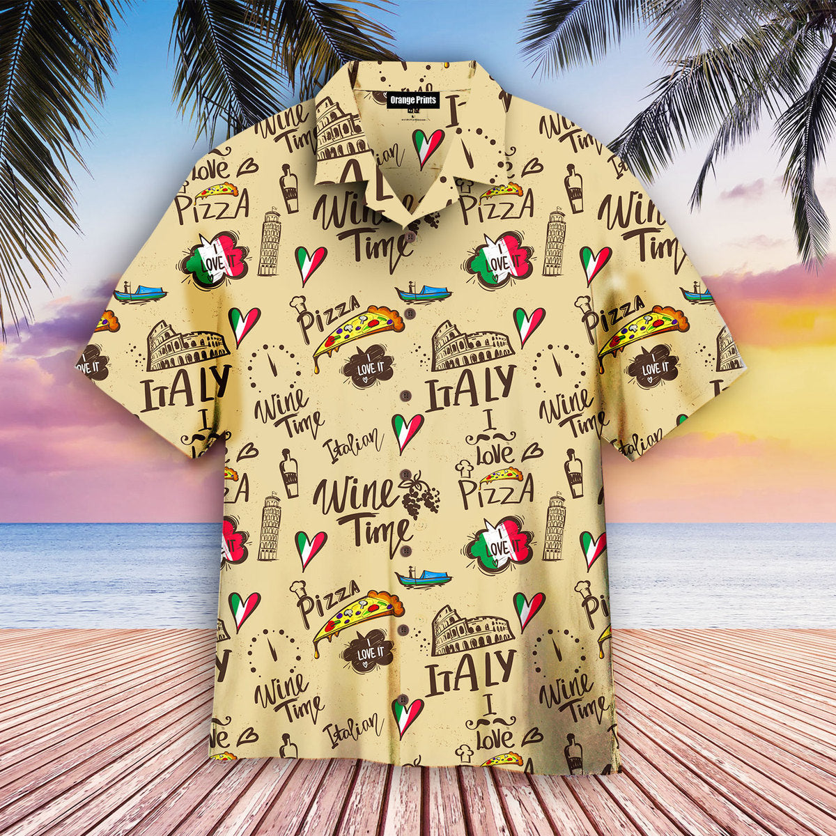 Italy Romantic Aloha Hawaii Shirts For Men Women Ha91885