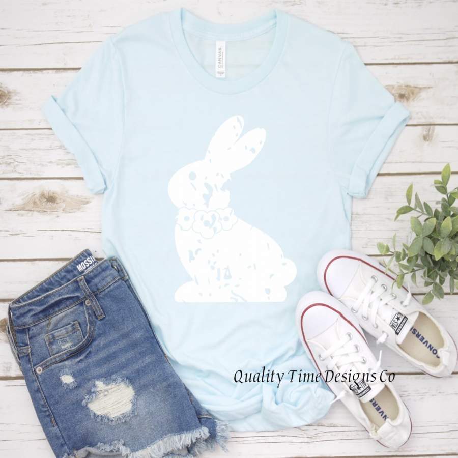 Distressed Bunny- Easter t-shirt