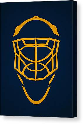 Buffalo Sabres Goalie Mask Joe Hamilton Canvas Print