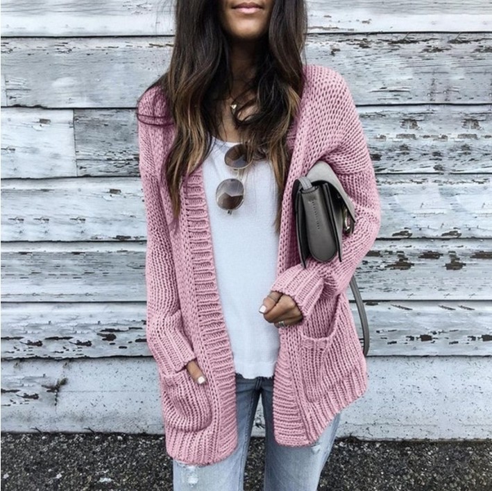 2021 Female Cardigan Coat Spring Autumn Women’s Long Sleeve Cardigan Crop Top Sweater Knitted Coat YM11 alx