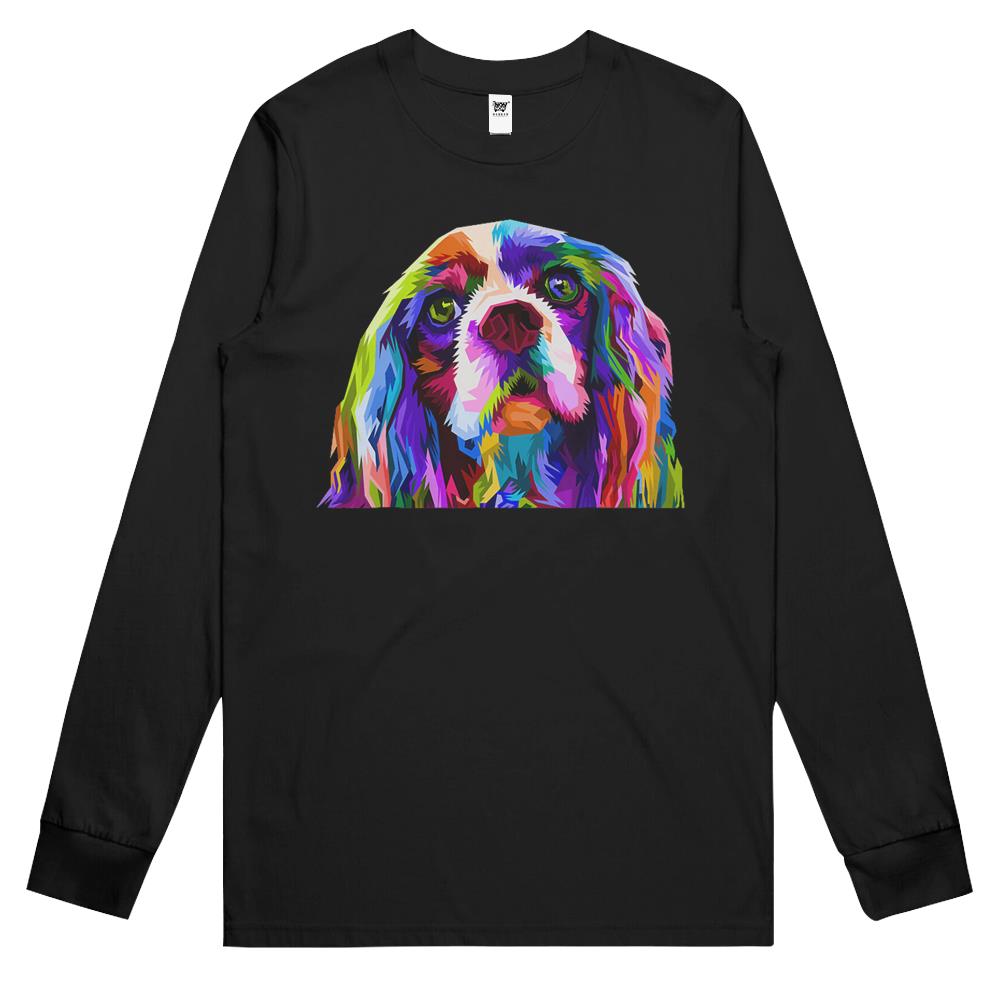 English Cocker Spaniel Pop Art Portrait Dog Owner Long Sleeve T Shirts