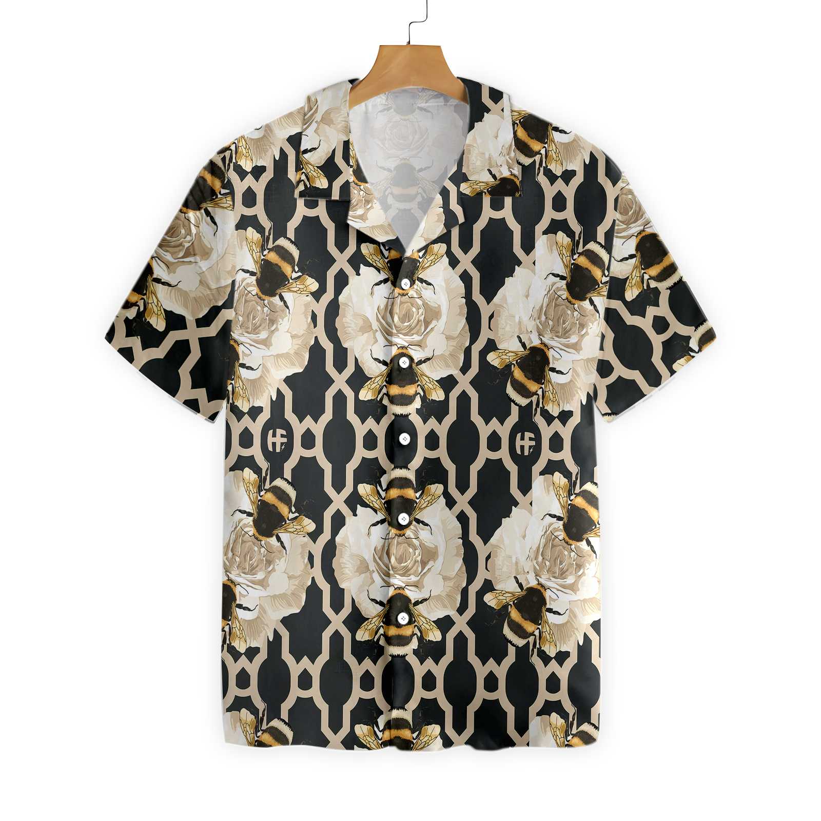 Golden Roses Bees Hawaii Shirt Ha60963