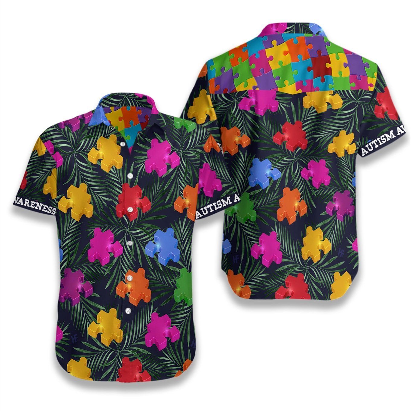 Autism Awareness Shirt – People With Aspergers Autism Might Tropical Hawaiian Shirt Summer Hawaiian For Men, Women, Couple