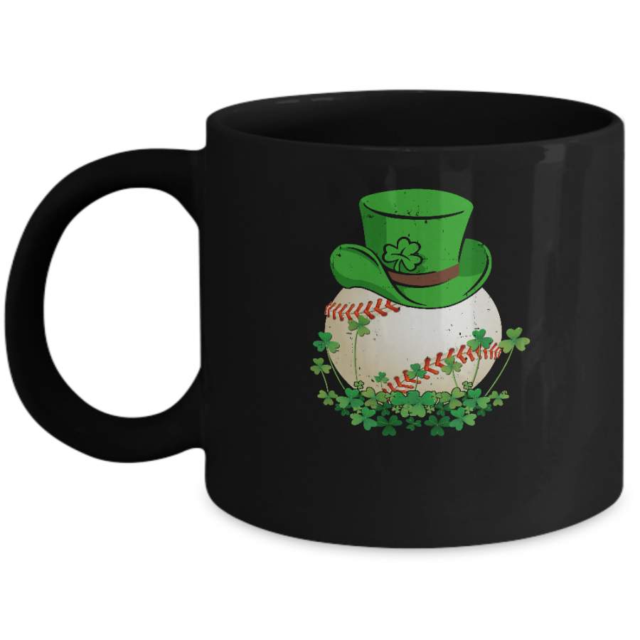 Shamrock Baseball Leprechaun St Patricks Day Mug