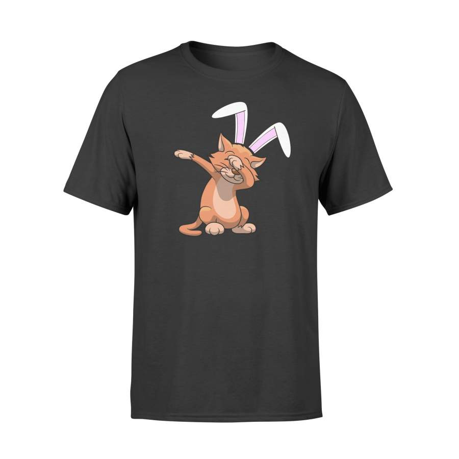 Easter Dabbing Cat Bunny Ears Boys Girls Kids Gift T Shirt