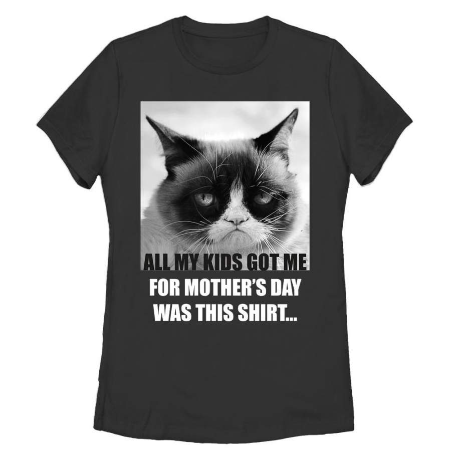 Grumpy Cat Women’s Mother’s Day Gift  T Shirt Black S