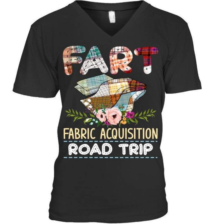 Quilting Fart Road Trip Cute Shirt Guys V-Neck