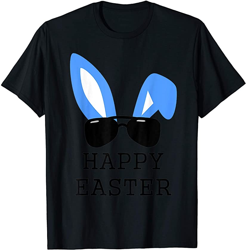 Kids Bunny Ear Headband Happy Easter Boy Shirt Toddler Baby T-Shirt