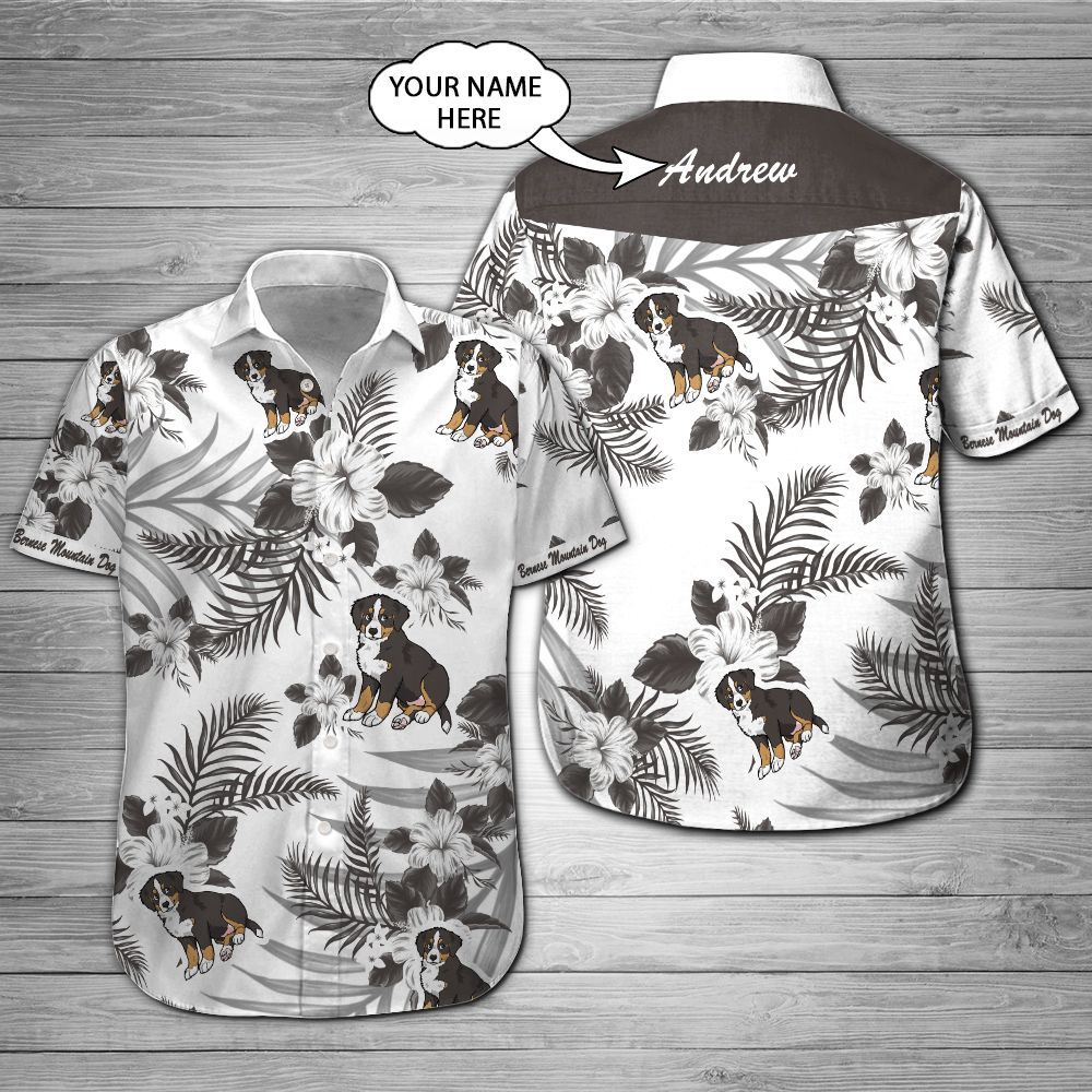 Bernese Mountain Dog Custom Name Hawaii Shirt 201 Ha15415