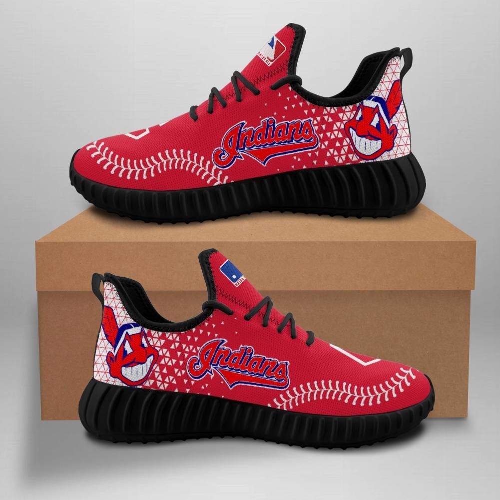 Cleveland Indians Custom Shoes Sport Sneakers Baseball Yeezy Boost