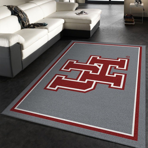 College Spirit Houston Sport Area Rug Carpet Team Logo Family Gift US Decor