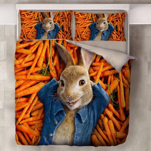 Peter Rabbit 1 Duvet Cover Pillowcase Home Decor 3D Bedding Set 6458