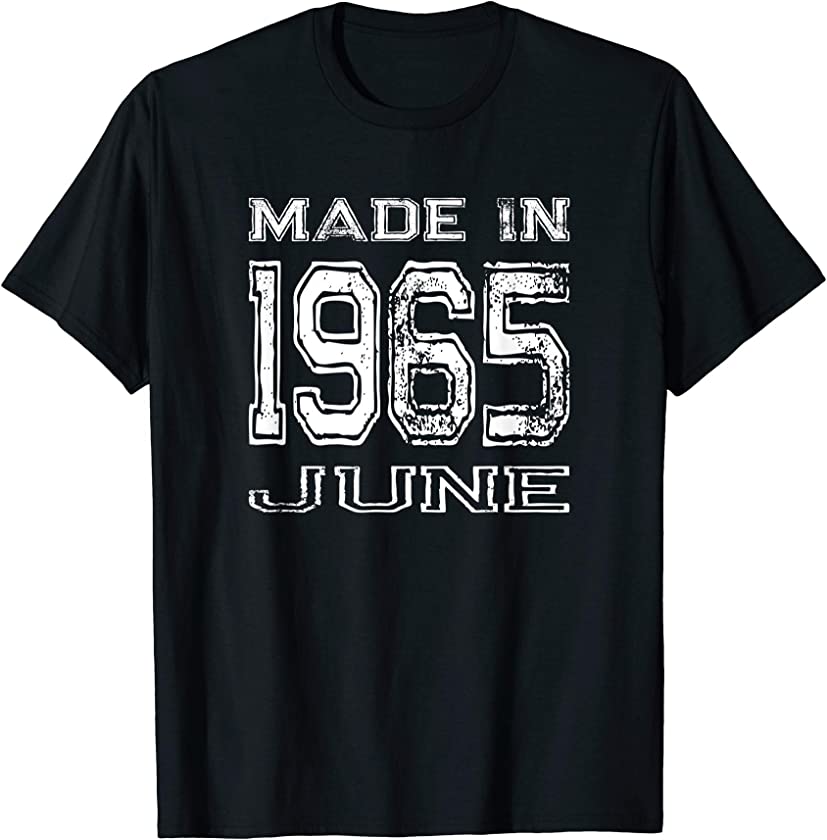 1965 Birthday Gift Vintage T-Shirt Made In June