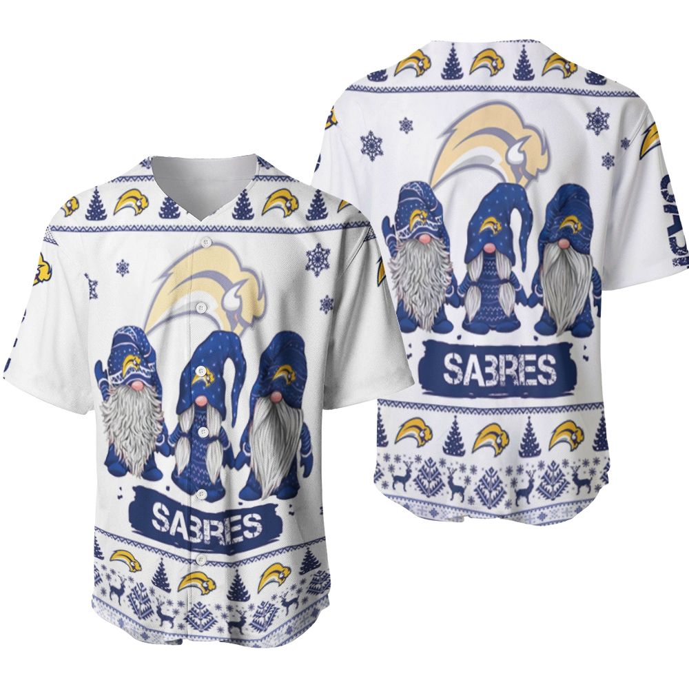 Christmas Gnomes Buffalo Sabres Ugly Sweatshirt Christmas 3D Baseball Jersey