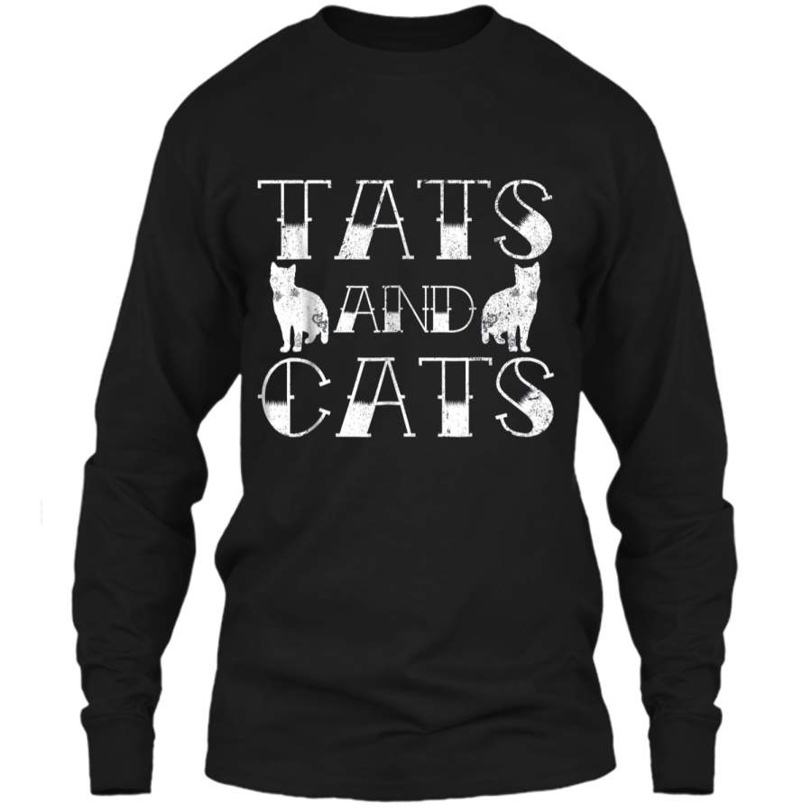 Tats And Cats  Kitten & Tattoo Lover Gift LS Ultra Cotton Tshirt