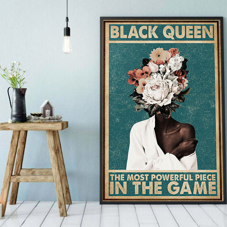 Afrocentric Canvas Vintage African Poster Print African American Girl Black Men Stunning  Canvas Home Decoration