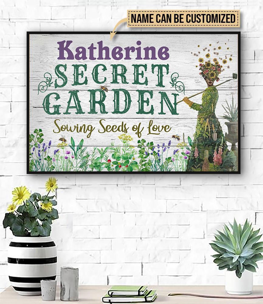 Aeticon Gifts Personalized Garden Secret Canvas Mom Dad Gift Home Decor