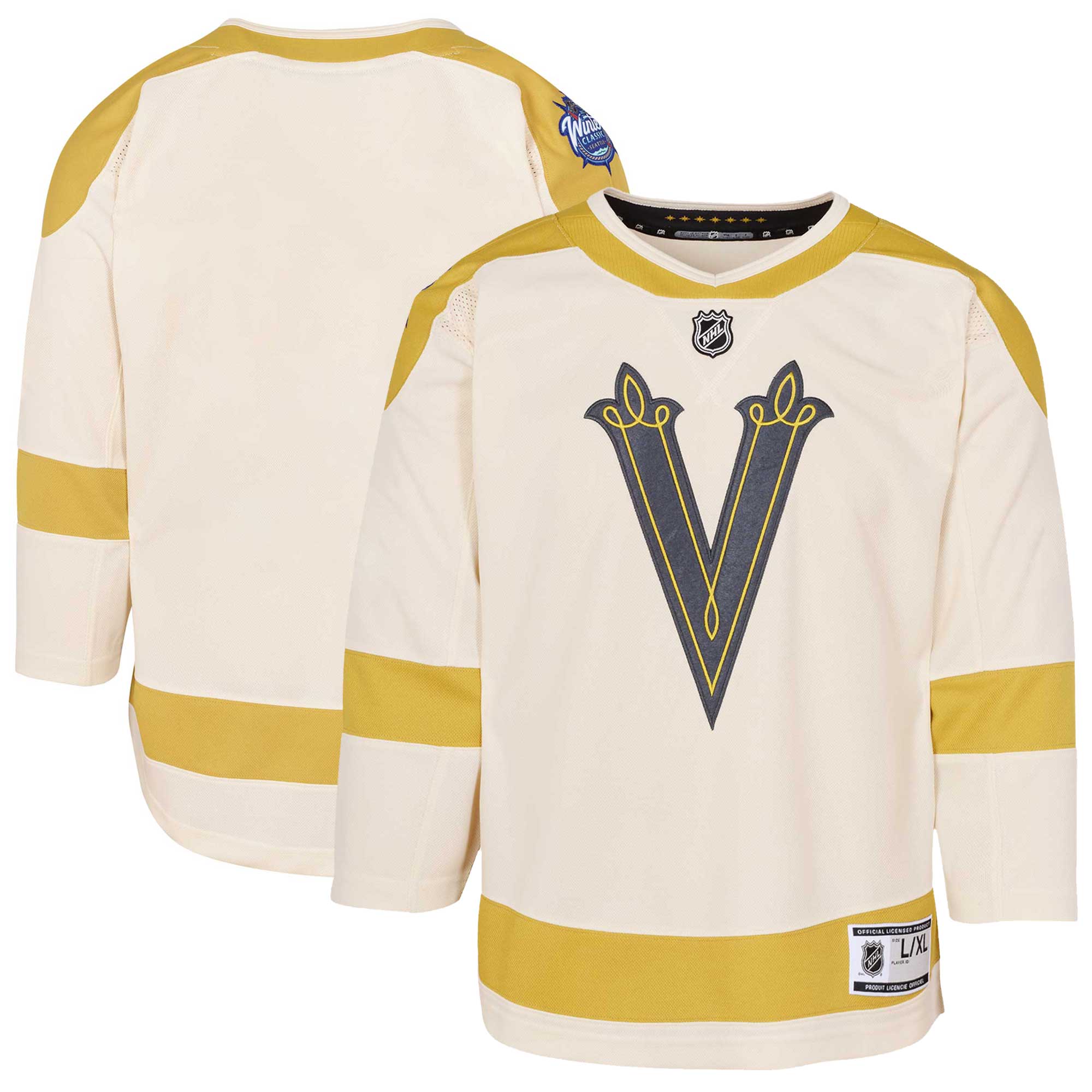 Youth Vegas Golden Knights Cream 2024 NHL Winter Classic Premier Jersey