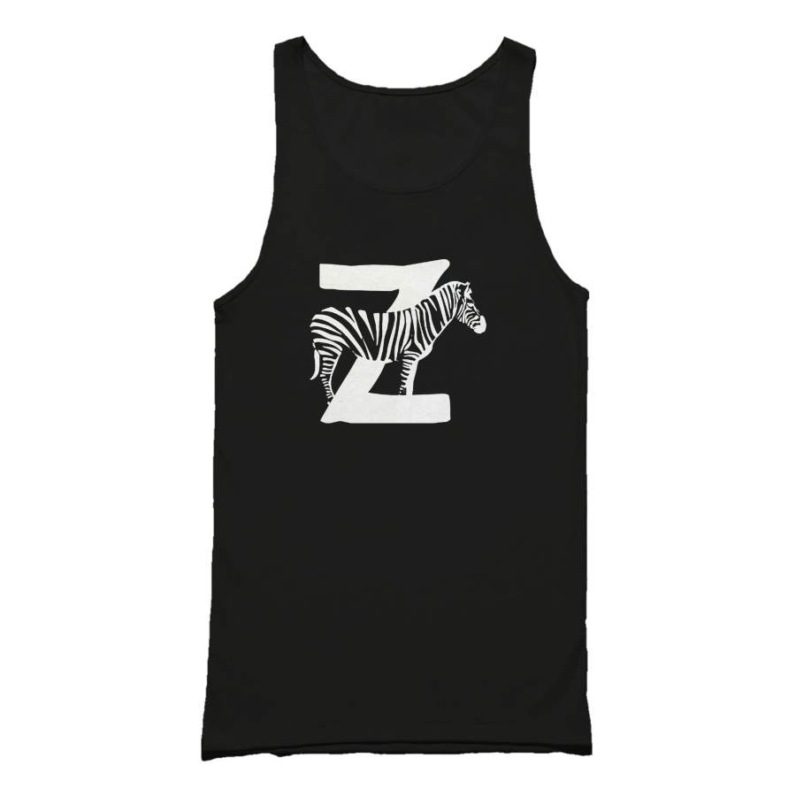 Zebra Letter Z Alphabet Animal Tank Top