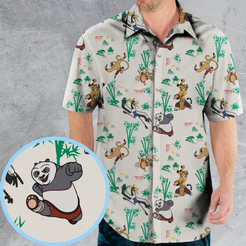 Kung Fu Panda Characters Hawaiian Shirt